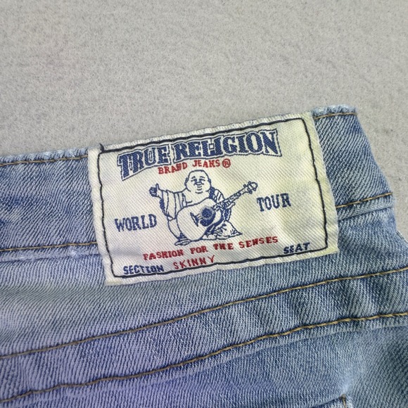 True Religion Jeans Women's Size 29 Skinny Joey Super T Blue Wash Denim Western - Picture 7 of 11